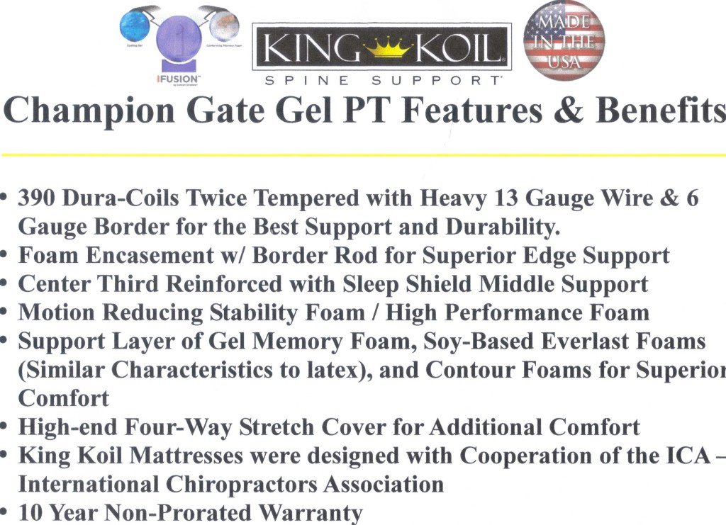 Champions Gate Specs